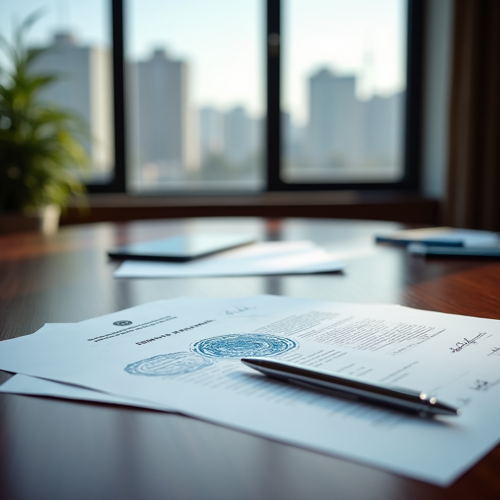 Официальные документы с печатью организации